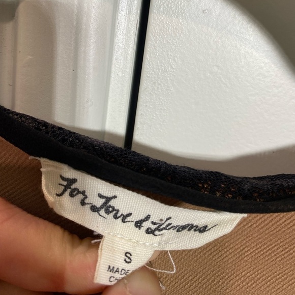 For Love & Lemons Daphne Lace Mini dress in Black/Nude - Picture 5 of 10